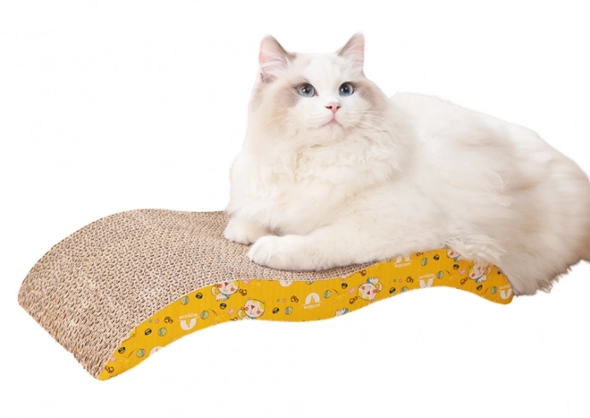 Ecologische kartonnen krabpaal en ligbed voor katten