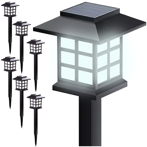 Solar tuinlampen LED – set van 6 huizen