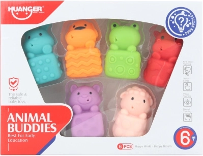 Badvriendjes – set rubberen badspeeltjes (6 stuks)