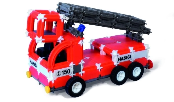 Bouwpakket SEVA VERVOER Brandweer plastic 545 onderdelen in doos 35x33x5cm