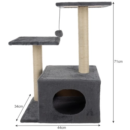 Krabpaal voor katten Purlov 71cm, grijs