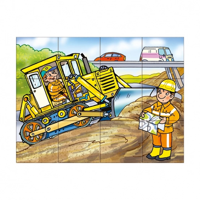 Kinderbildwürfel mit Motiv Lokomotive