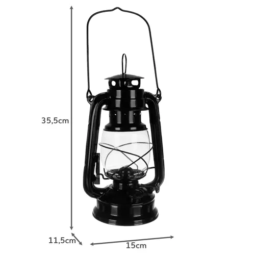zwarte olielamp 24cm