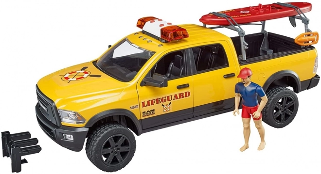 Bruder Dodge RAM kustwacht met reddingswerker en accessoires