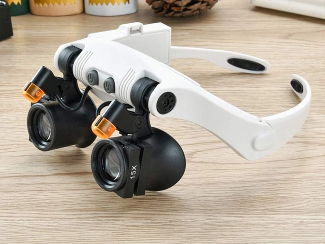 Professionelle Uhrmacher-Lupenbrille mit LED