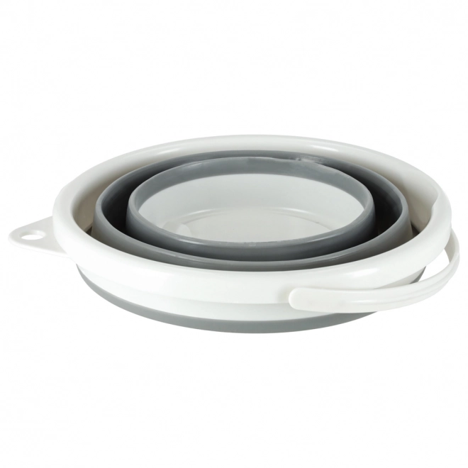 Collapsible Silicone Camping Bucket 10L Gray