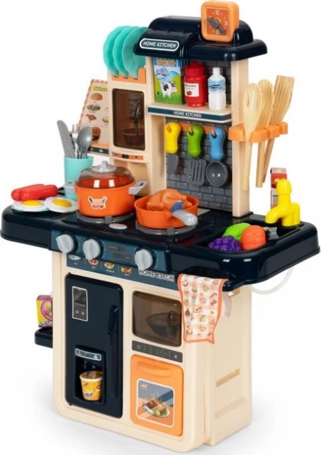 Kinderkeuken met LED stoomgenerator 42 accessoires marineblauw