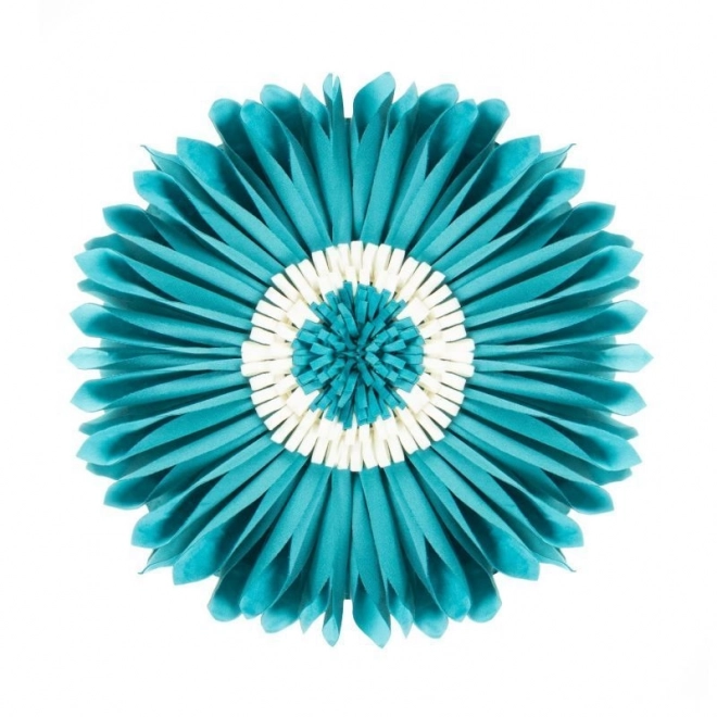 Ronde kussenhoes - chrysant, blauw 45cm