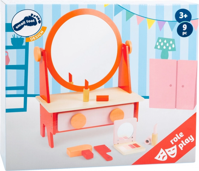 Houten kosmetische tafel Retro