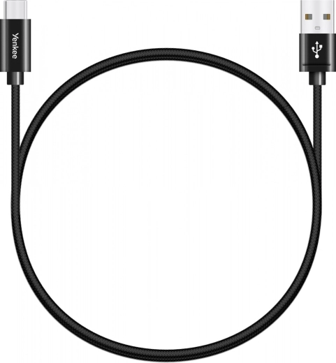 USB‑A 2.0 / USB‑C Kabel 3 A, 480 Mb/s, geflochten
