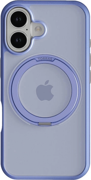 TORRAS Ostand Pro Case for iPhone 16, Blue, with MagSafe and Rotating Ring