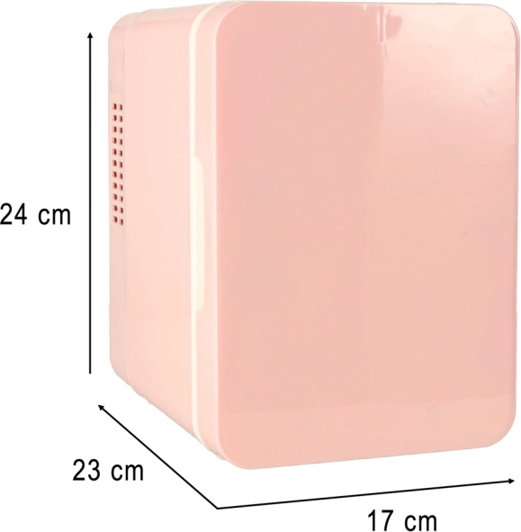 Mini réfrigérateur portatif électrique 2-en-1 rose 4L
