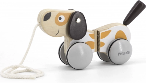 Wooden pull-along dog VIGA POLARB
