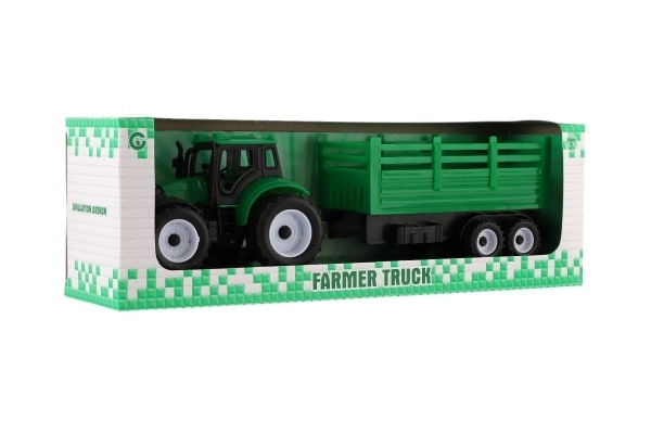 Plastic tractor met aanhanger