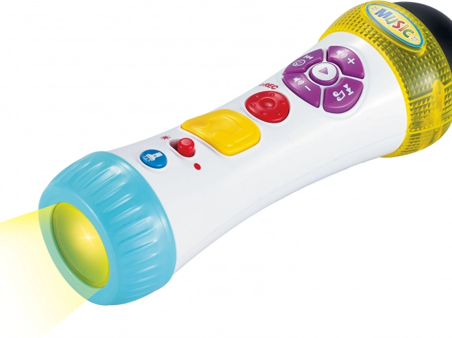 Microphone with Light Effects and Voice Changer