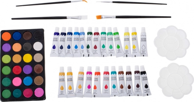 Everything for watercolor and tube paints