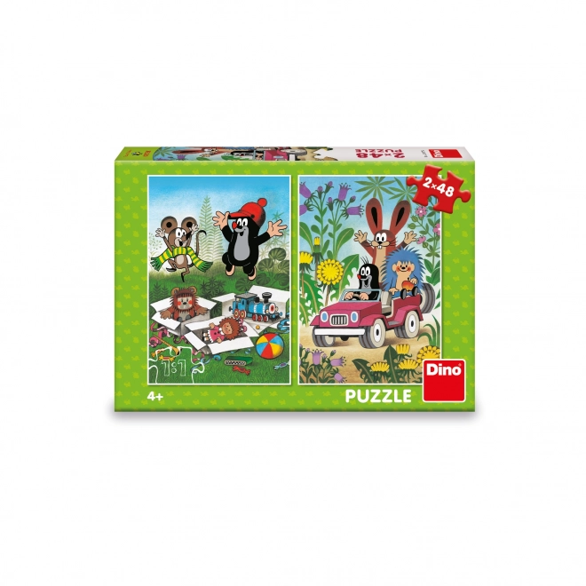 Puzzle 2v1 Krtek se réjouit - 2 x 48 pièces