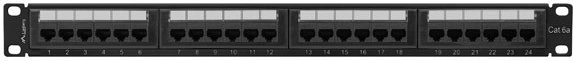 Patch Panel 24 Ports Cat 6a Black