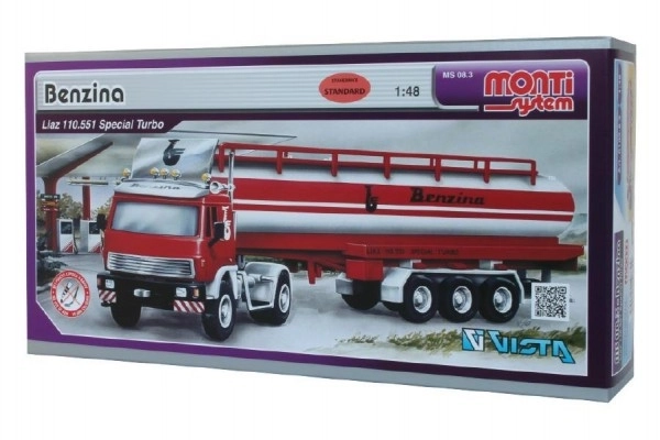 Bouwset Monti Systeem MS 08.3 Benzina Liaz 1:48 in doos 31,5x16,5x7,5cm