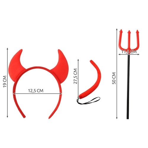Duivel Kostuum - set van 4 stuks S22140