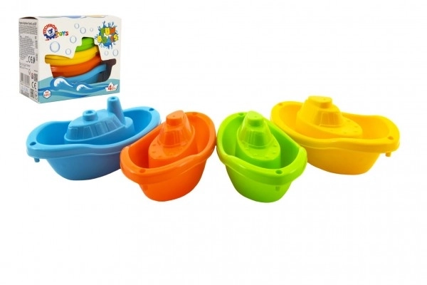 Kleurige speeltjes voor in het water voor kinderen - kunststof bootjes