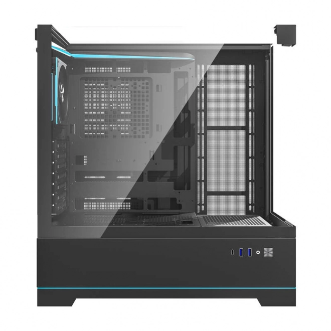 Boîtier d'ordinateur Darkflash DY450 PRO avec ventilateur noir