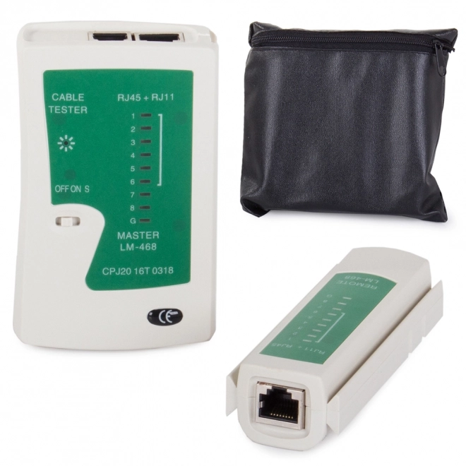 Tester voor netwerkkabels RJ45 en RJ11