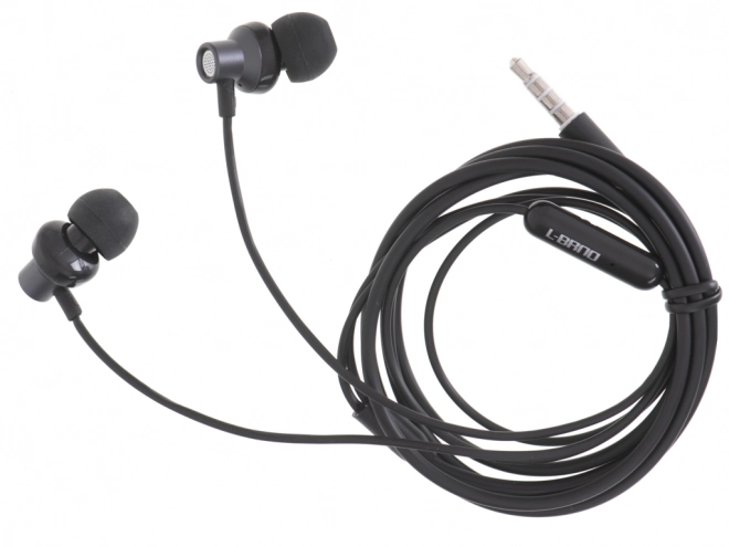 zwarte bedrade oordopjes met 3,5mm jack