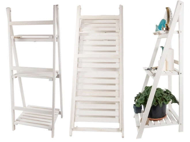 Houten plantenrekladder