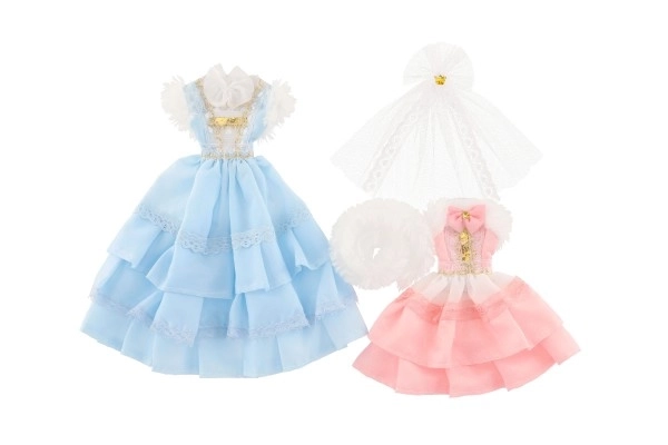 Kleding met accessoires voor poppen 2 stuks