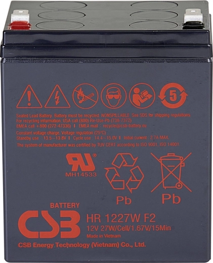 Accu HR1227WF2 6,5Ah voor hoge belasting