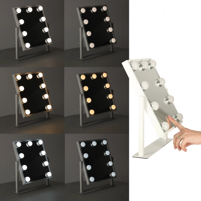 Kosmetikspiegel mit LED-Beleuchtung und USB-Anschluss