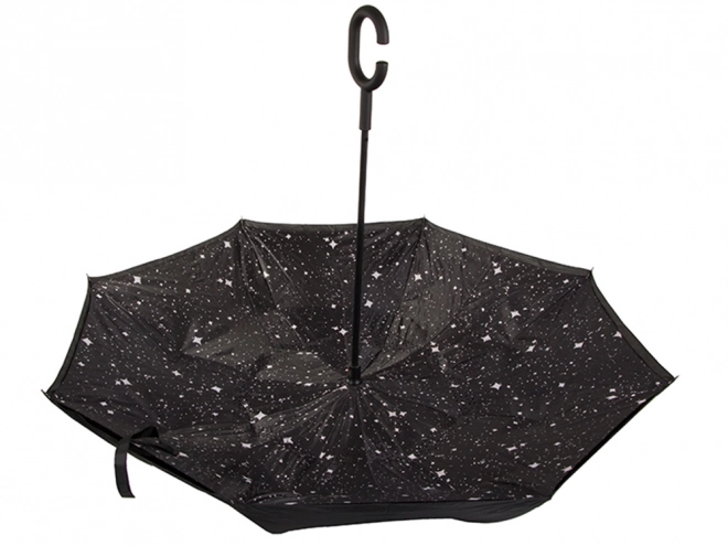 Umbrella inverted folding umbrella strong wires sturdy standing umbrella – black