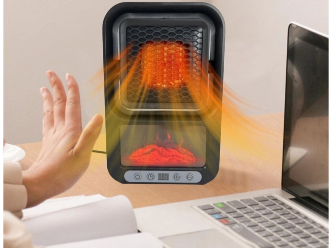Electric Heater with Thermostat and Fireplace Display