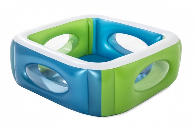 Aufblasbarer Pool mit Fenstern für Kinder - 168 cm x 168 cm x 56 cm