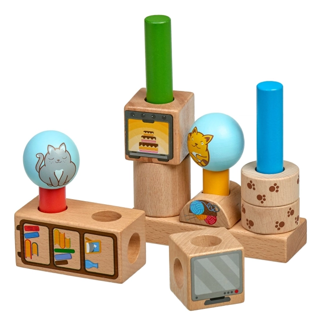 Peg stacking for spatial imagination