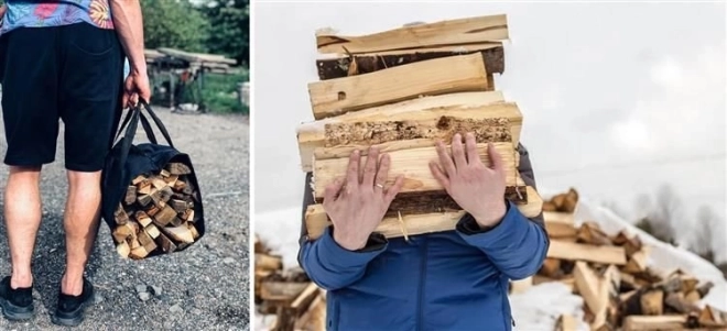 Tas voor hout