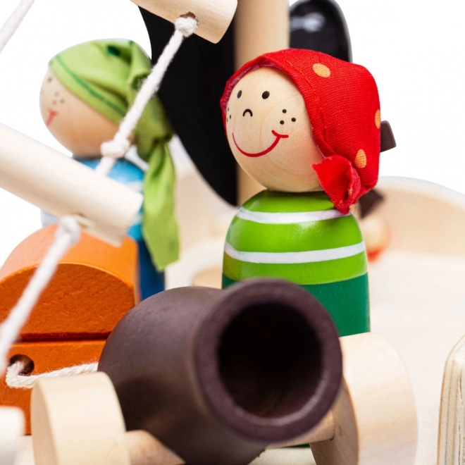 Houten piratenschip met toebehoren van Bigjigs Toys