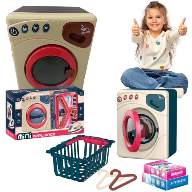 Wasmachine en wasmand - speelgoed met geluid en licht