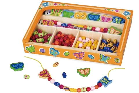 Set de perles en bois pour enfiler