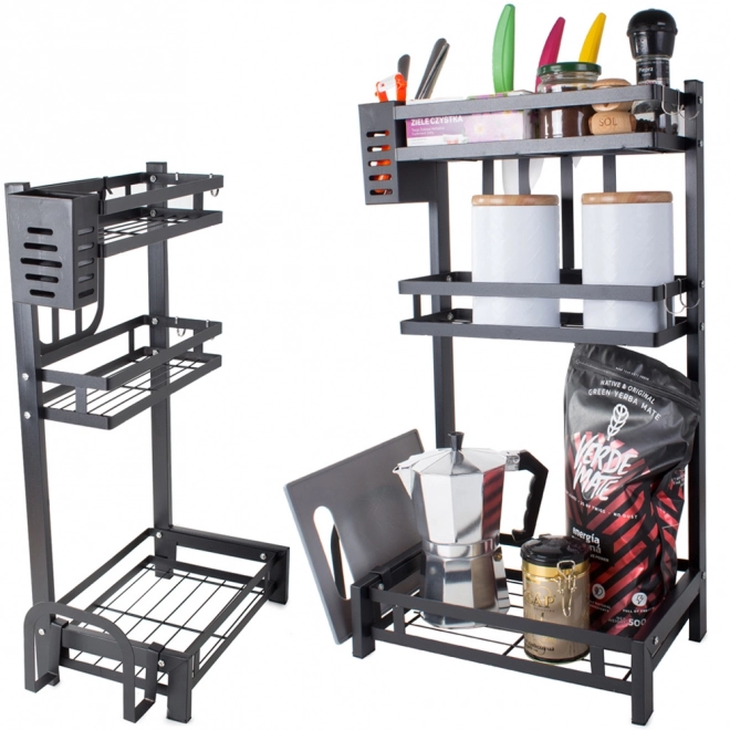 Metalen drielaagse keukenorganizer
