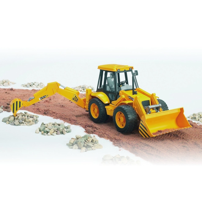 Front loader and rear backhoe like the real thing