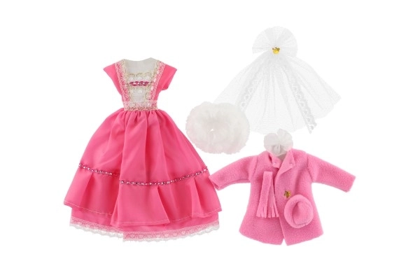 Kleding met accessoires voor poppen 2 stuks