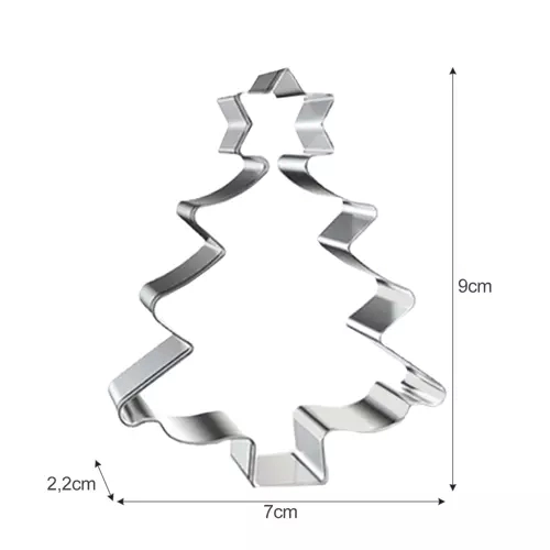 Weihnachtliche Ausstechformen aus Metall 7-teilig