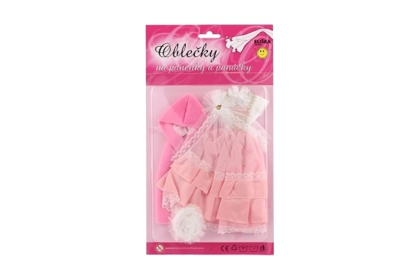 Kleding met accessoires voor poppen 2 stuks