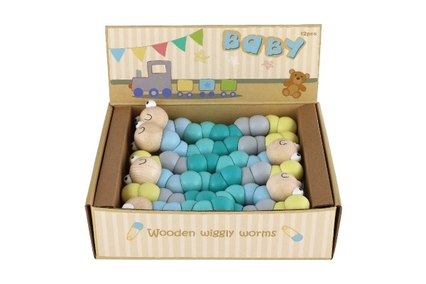 Colorful Wooden Worm Toy