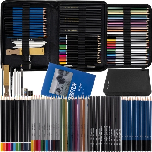 Sketching and Drawing Set in Case, 74 Pieces MAALEO