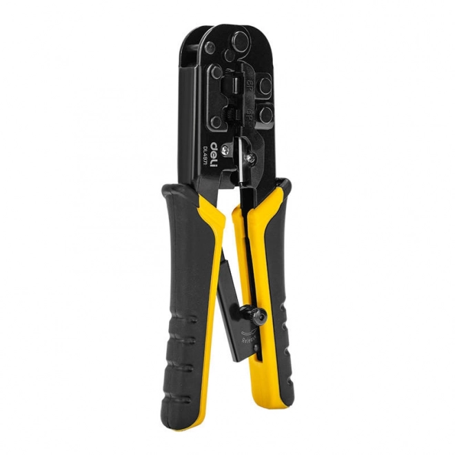 Deli Tools Crimpzange für Netzwerkstecker RJ45/RJ14/RJ12/RJ9 (4/6/8P)
