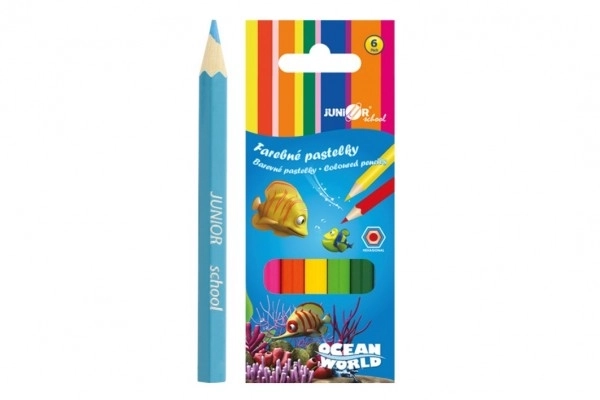 Kleurpotloden Ocean World zeshoekig 6 stuks