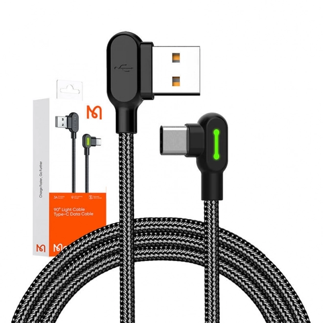 Kabel USB naar USB-C Mcdodo CA-5280 LED, 3 m (zwart)